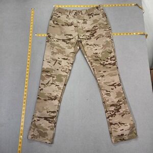 Rasputin Chino Pants Mens 32x29 Beige Camo Army Theme Straight Leg Casual